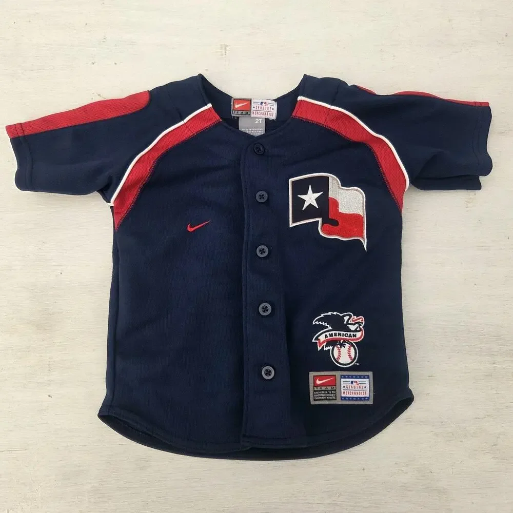 Nike Team Texas Rangers Jersey Youth Toddler 2T MLB Genuine Merchandise
